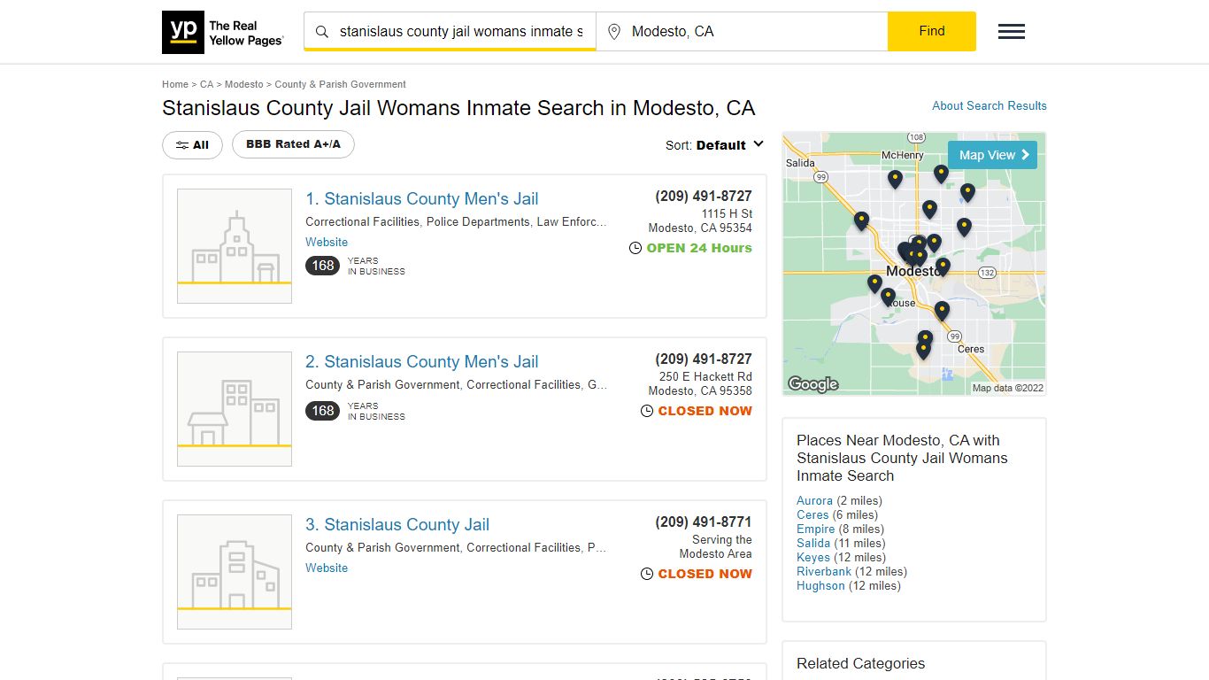 Stanislaus County Jail Womans Inmate Search in Modesto, CA ...