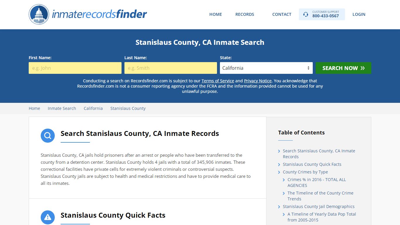 Stanislaus County, CA Inmate Lookup & Jail Records Online